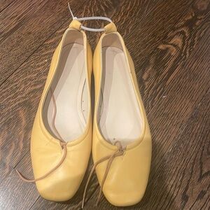 Yellow Everlane Flats made in Italy
